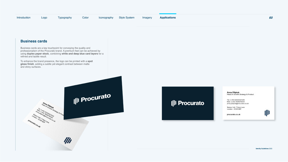 Procurato brand book