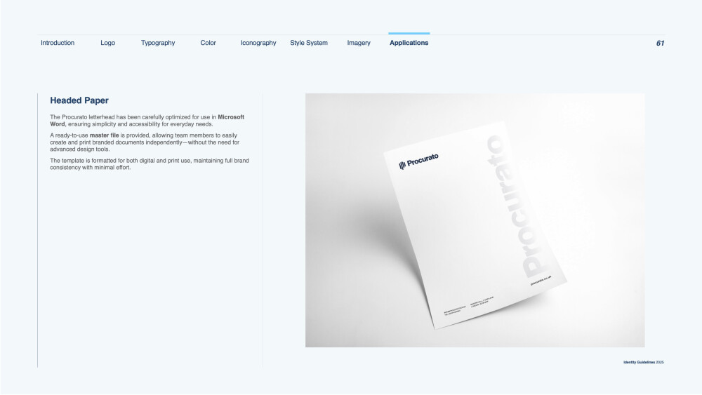 Procurato brand book